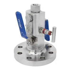 316 Stainless Steel Hydraulic Valve Double Block And Bleed Valve 6000PSI Flange Valve