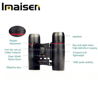 Mini Binoculares con Zoom 30X60, Telescopio Plegable con Visión de 126m/1000m, Binoculares Plegables para Caza