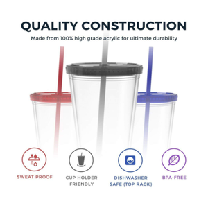 Maars-vasos aislantes clásicos, acrílico de doble pared, 16 <span class=keywords><strong>oz</strong></span>., paquete de 4 - Product Image 3