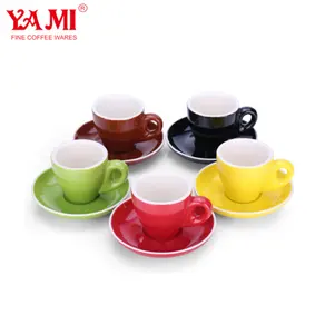 280CC Americano Ceramic Coffee Mug and Cup/Colorful Cappuccino Cup with Plate