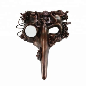 La Peste Medico Victorian Steampunk Bauta Faccia Piena di Travestimento Maschera