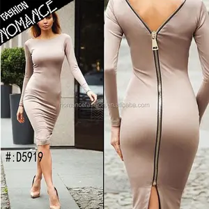 Vestido curto quente sexo mulher sem vestido centro fotos de volta com zíper