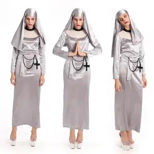 中东阿拉伯妇女万圣节2019宗教修女长袍舞台服装