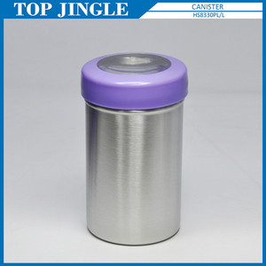 Stainless Steel Cylinder Shape Food Metal Storage Box - Product Image 6