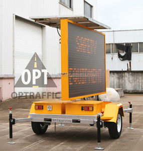 Cartello Stradale a LED Solare OPTRAFFIC, Tabellone Elettronico per Messaggi, Schermo LED Mobile per Esterni, Cartello Pubblicitario per il Traffico, Rimorchio VMS - Product Image 2