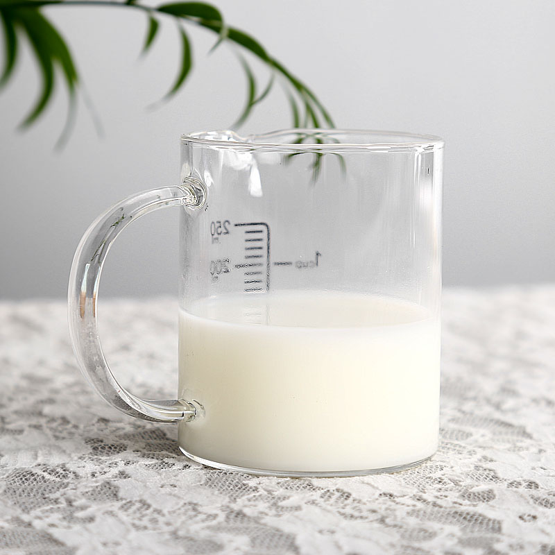 250ml/1cup glass measuring cup borosilicate glass measuring cup with handle
