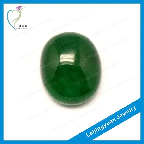 Joyas de cuentas de oscuro cabujón Oval de la venta al por mayor de China de Jade verde piedra