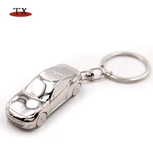 Luxury metal 3D racing car sedan keychain for promotional gift