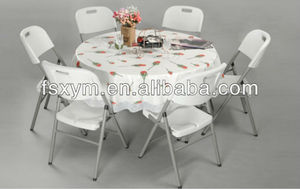 Gran oferta, mesa de boda de banquete redonda plegable de plástico usado para comedor