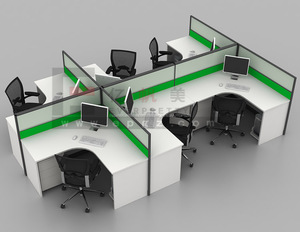 Oficina de Estación de Trabajo Personal de oficina <span class=keywords><strong>Muebles</strong></span> de Oficina Lugar de Trabajo para 4 Persona - Product Image 4