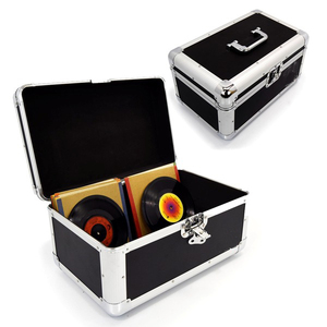 Nhôm Xách Tay <span class=keywords><strong>7</strong></span> inch Ghi Lại Trường Hợp Giữ 200 <span class=keywords><strong>LP</strong></span> Vinyl Album Carry Box - Product Image 1