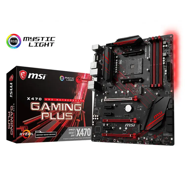 MSI بالجملة AMD X470 الألعاب زائد 64 جيجابايت DDR4 AM4 ساتا M.2 ATX اللوحة الأم