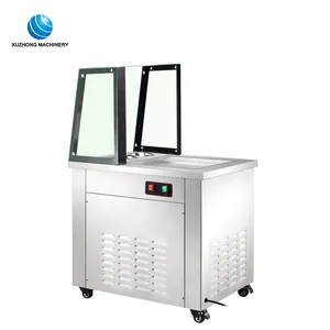 Professional Fried Ice Cream Rolls Yogurt Machine Economic Flat Pan Fried Yogurt Machine Ice Cream Rolls Fried Ice Machine