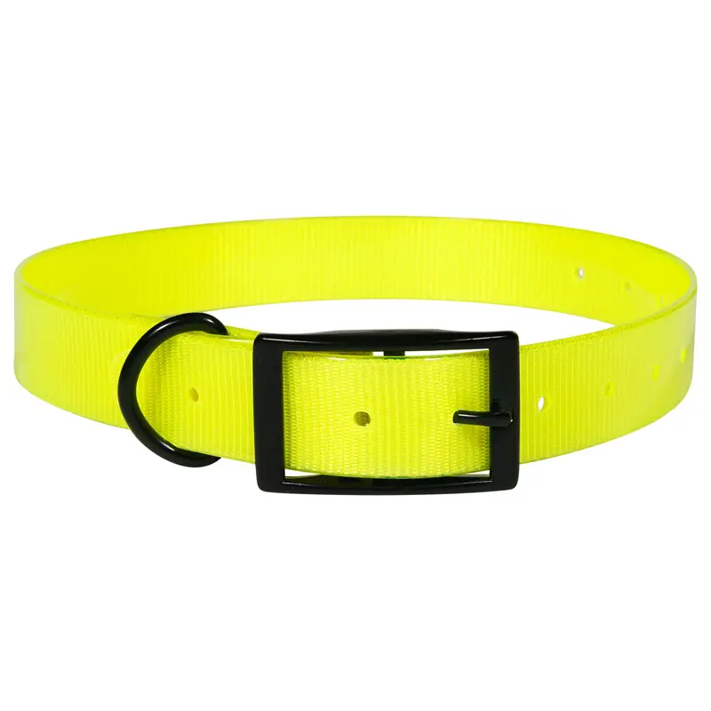 Eco-friendly Plastic Custom Logo Polyurethane TPU Premium Dog Collar Training Hunting PVC Dog Collar Manufacturer