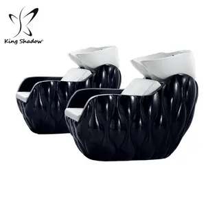 Hair salon wash basins lay down backwash unit hair washing bed shampoo chair for salon furniture