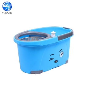 Hot Bán Dễ Dàng Làm Sạch Lau Và Xô Với Bánh Xe Phía Dưới 360 Ma Thuật Mop Kim Loại Giỏ Bốn Bên Vắt Loại Microfibre Vải - Product Image 2