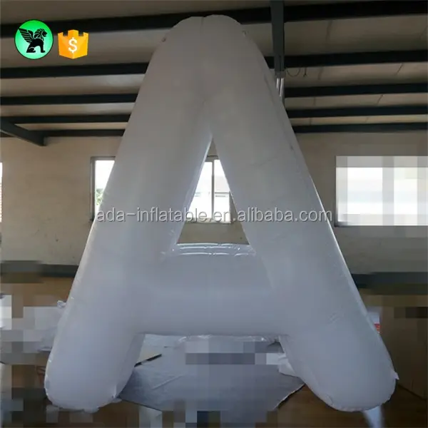 Event decoration indoor advertising signage giant inflatable letter with led light ST416