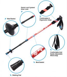 Bâtons <span class=keywords><strong>de</strong></span> trekking télescopiques en liège à prix compétitif en alliage d'aluminium avec poignée en plastique EVA en fibre <span class=keywords><strong>de</strong></span> carbone pour - Product Image 2