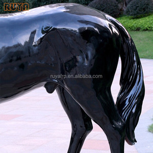 Statua di Cavallo a Grandezza Naturale in Fibra di Vetro, Scultura Animale in Resina per Giardino Esterno o Centro Commerciale, Modello Ornamentale - Product Image 5