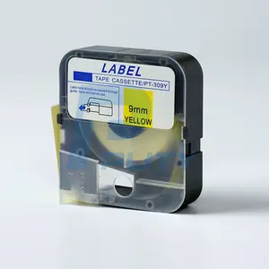 9MM Compatible White MAX label sticker LM-TP309Y  For MAX tube marking machine LM-370A LM-370E LM-380A LM-380E LM-390A 