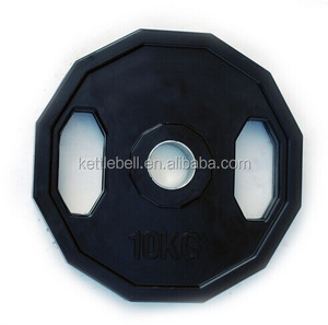 Due Presa Poligonale Rivestito di Gomma Disco esagonale bilanciere di Peso Piastre - Product Image 6