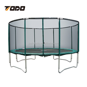 Trampolín de 12 pies Unisex TODO Trampolín de 12 pies con carcasa y escalera gratis 4 piezas Tela de malla PP Trampolín para exteriores 10mm 3050*740 - Product Image 1
