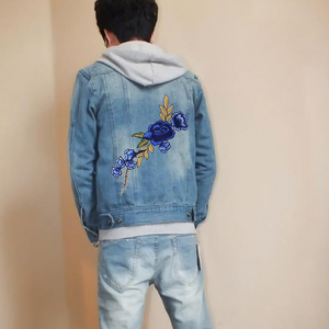 Toppe Ricamate con Applicazioni di <span class=keywords><strong>Rose</strong></span> Blu Scuro alla Moda per Abbigliamento - Product Image 5