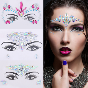 Larmes pierres précieuses strass sirène visage bijoux <span class=keywords><strong>tatouage</strong></span> Bindi autocollants temporaires - Product Image 6