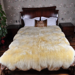 China Factory Wholesale Quarto Sixto Octo 4ft X 6ft 6ft X 6ft 6ft X 7.5ft Genuine Sheepskin Rug Real Sheepskin <strong>Fur</strong> <strong>Blanket</strong> - Product Image 6