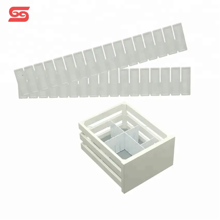 Compartiments de séparation réglables pour tiroirs, en plastique, pour bricolage, lot de pièces