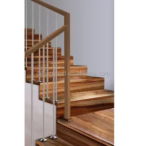 Best price solid wooden spiral staircase solid stair tread