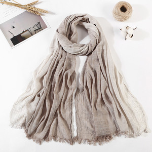 Delle donne Degli Uomini di <span class=keywords><strong>Cotone</strong></span> Doppio Piega Della Banda Scialli Hijab Musulmano Della <span class=keywords><strong>Sciarpa</strong></span> Della Nappa - Product Image 4