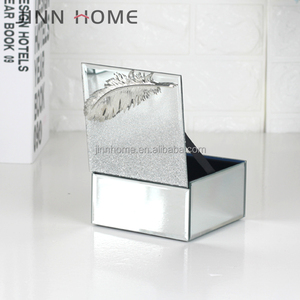 <span class=keywords><strong>Handmade</strong></span> MDF Hội Đồng Quản Trị Tinh thể thủy tinh hộp đồ trang sức với lông trang trí nội thất màu sắc tươi sáng biểu tượng tùy chỉnh lấp lánh Sequins lưu trữ hộp - Product Image 2