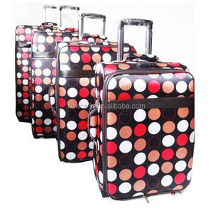 <span class=keywords><strong>Valise</strong></span> à roulettes verticale 4 pièces en <span class=keywords><strong>tissu</strong></span> imprimé tendance, souple, avec 4 roues pivotantes, tailles 20, 24, 28, 32 pouces - Product Image 5