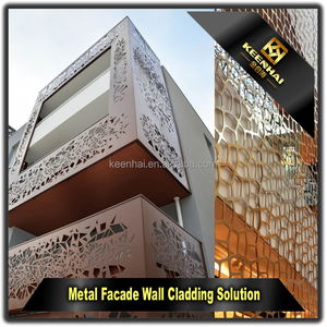 Keenhai buena calidad exterior PVDF revestido de Aluminio perforado panel de fachada para edificios decorativos - Product Image 3