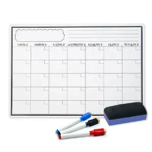 Venda quente Dry Erase Família WhiteBoard dry erase paper board planejador mensal com Dry Erase Maker para ímã de geladeira