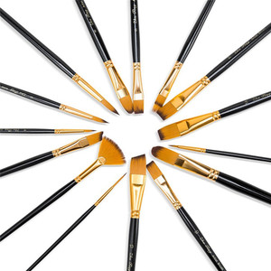<span class=keywords><strong>Amazon</strong></span> chaud 15 Pièces Artiste Citron Jaune En Nylon Artiste <span class=keywords><strong>Pinceau</strong></span> Ensemble Pour Huile, Acrylique, Aquarelle <span class=keywords><strong>Peinture</strong></span> - Product Image 4