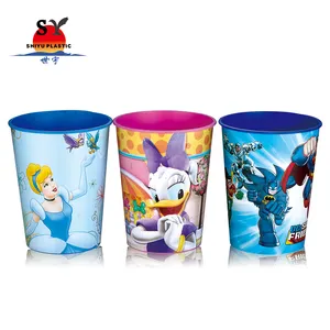 Hot selling SY628 promotion 420ml 3D lenticular hard drinking plastic cup wtih lids and straw