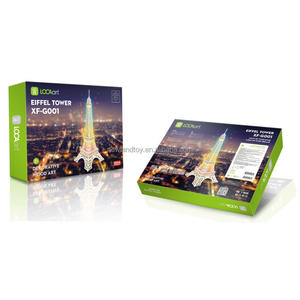 Gỗ Thủ Công Mỹ Nghệ Tự Làm Lắp Ráp Kit Set DIY Bằng Gỗ Kiến Trúc Thế Giới 3D Câu Đố Với Ánh Sáng LED Và Loa - Product Image 3