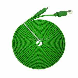 Flat noodle Braided <span class=keywords><strong>usb</strong></span> tốc độ cao che chắn cáp 2.0 revision 28awg 2c 24awg 2c - Product Image 4