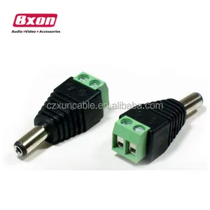 DC כוח תקע זכר 2.5mm x 5.5mm כדי בורג מסוף CCTV מצלמה מחבר מתאם