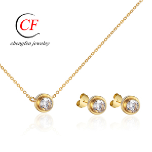 Bijoux d'allée en cristal or 18k, vente en gros, bijoux en zircon cubique coréen - Product Image 2