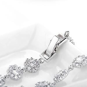 Teemi Marca Moda mayorista mismo estilo Diseño compromiso de la boda del regalo de cumpleaños 3 Prong Classic Clear CZ Pulsera d - Product Image 4