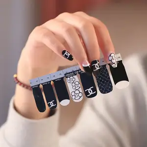 Huizi-Envolturas para uñas, personalizadas, Serie S, pegatinas para uñas