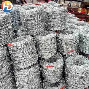 Professional Factory Galvanized Gauge 12.5 Wire Double Twist Barbed Wire Roll 25kg 50kg Price Fencing