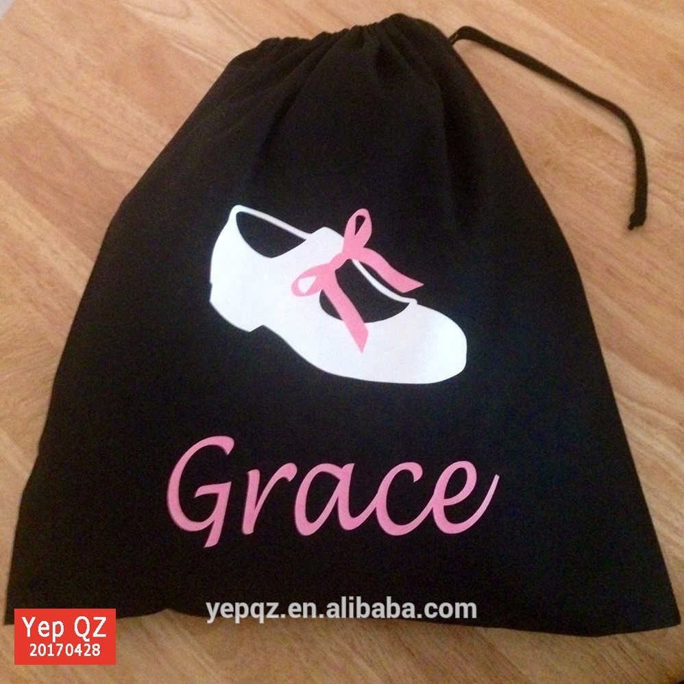 Акция, китайский поставщик, дизайн на шнурке, оптовая продажа, черный хлопковый пылесборник для обуви на заказ