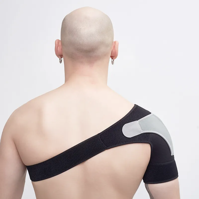 Protetor de ombro respirável para alívio da dor, almofada de neoprene esportiva para costas, postura corporal única e ajustável