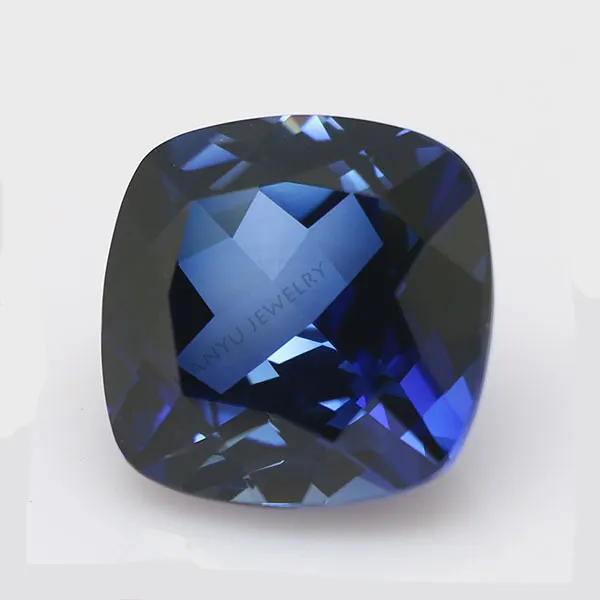 Cushion cut blue corundum bangkok blue sapphire gemstone blue sapphire rough