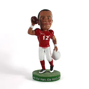 Kustom bobblehead resin bobble kepala pemutar sepak bola kustom resin bobblehead rugby olahraga sepak bola hadiah permainan