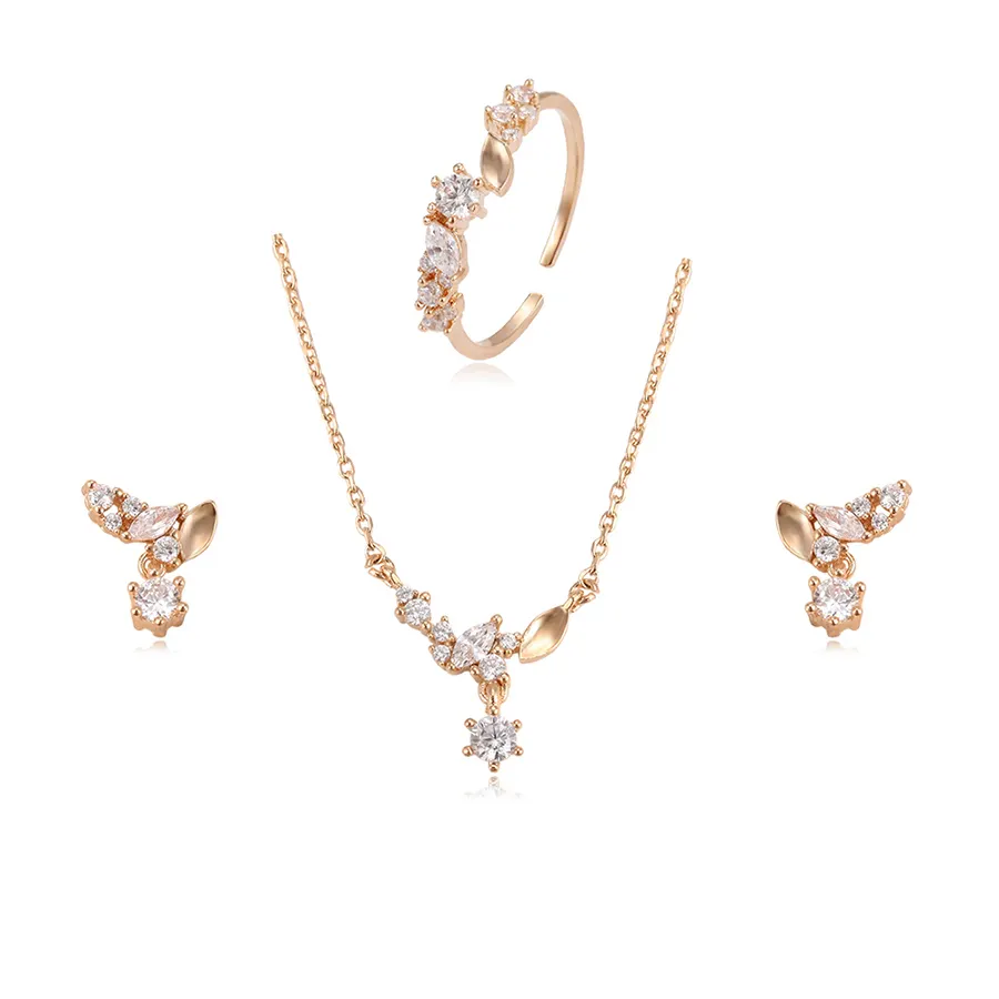 Conjunto de joias ouro 18k feminino, conjunto de joias 64507 xuping city, joias para compras on-line